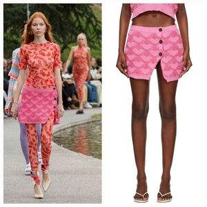 MARCO RAMBALDI Pink Heart Mini skirt Size XS NWT